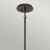 Lampa wisząca półplafon Emory 3 źródła światła stary brąz klasyczna metal i szkło KL-EMORY-P-S KICHLER